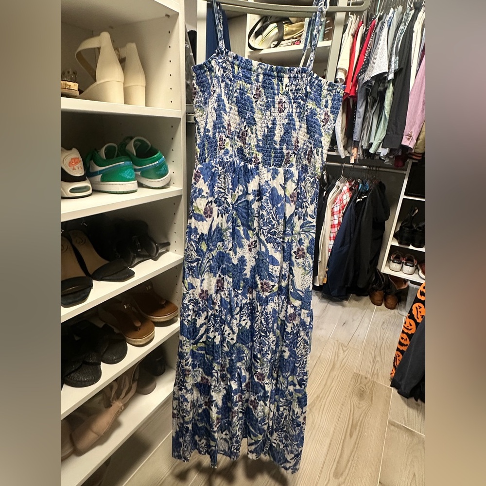 Blue Floral Maxi Dress